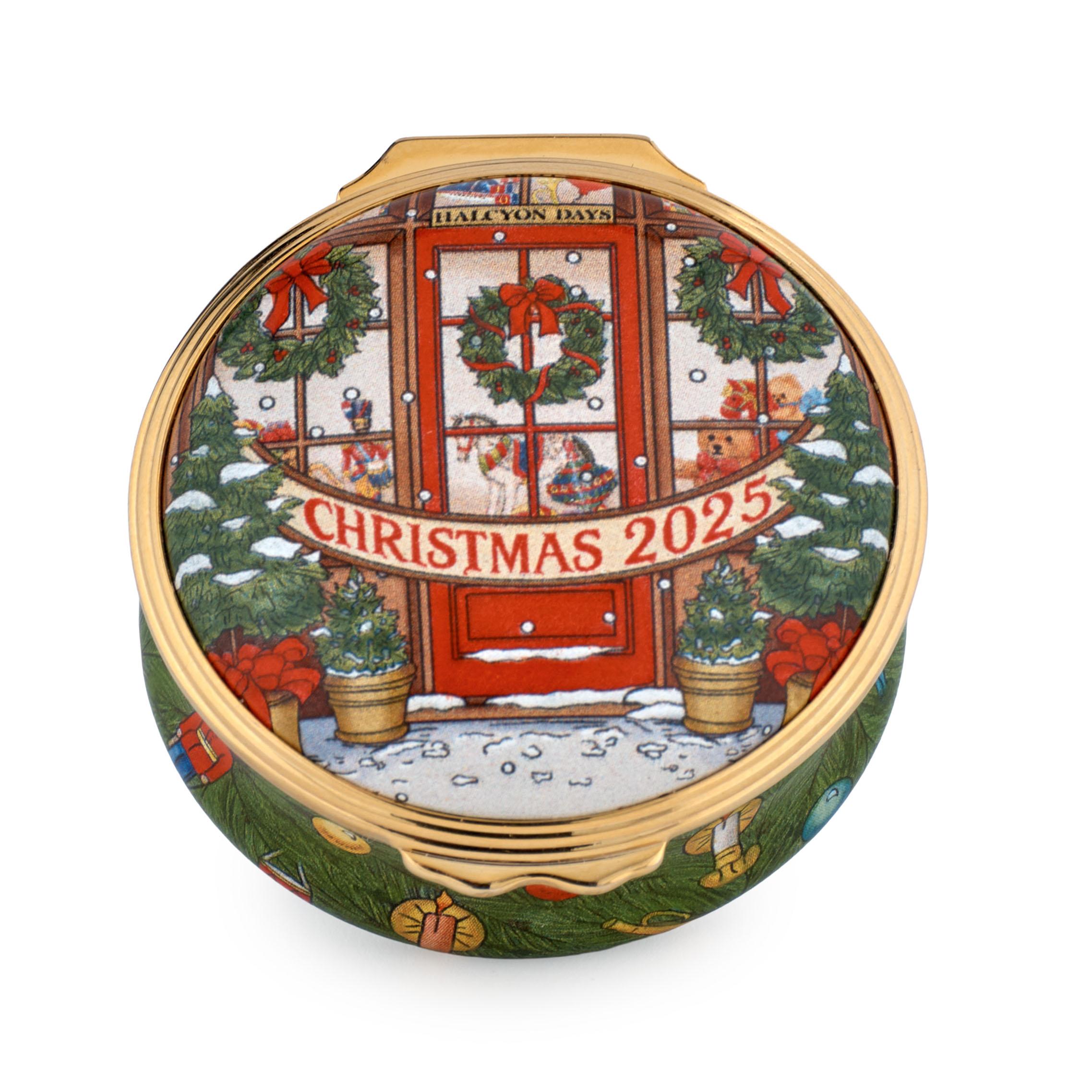 Halcyon Days 2025 Annual Christmas Enamel Box
